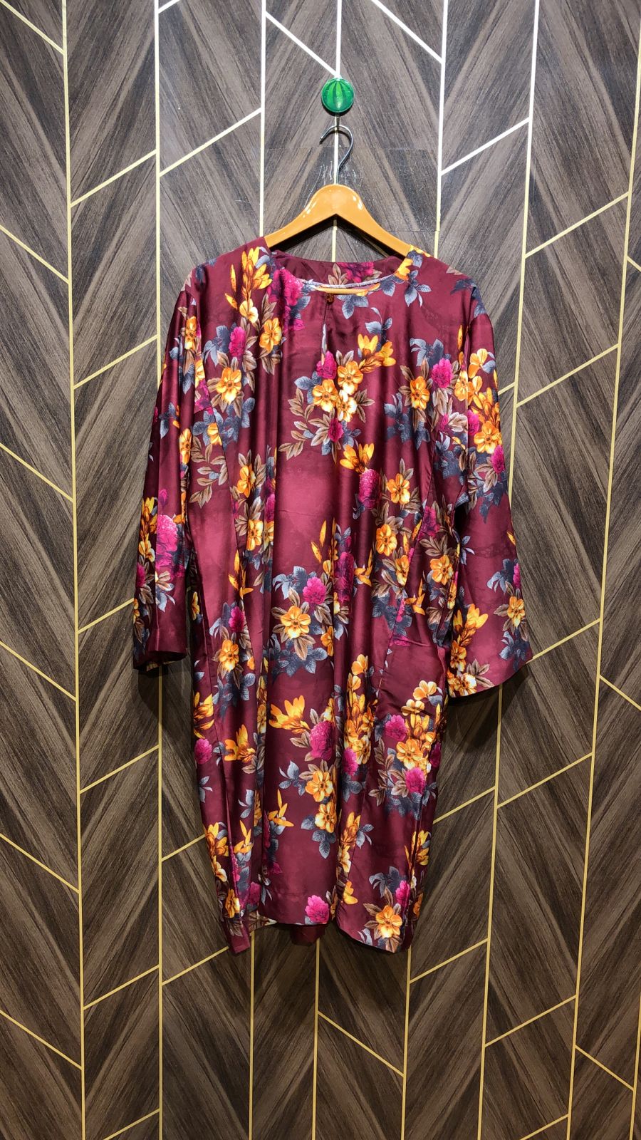 Silk Cordset  baggy – Small (Shirt Chest 19 , Length 41 | Skirt Waist 28 to 30, Length 40 )