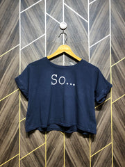 Trendy Jersey CropTop Size Large