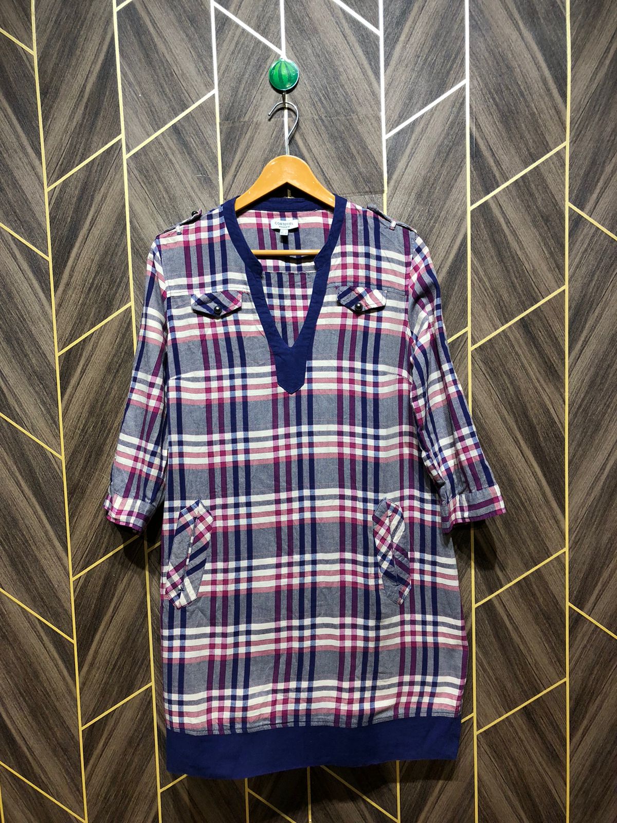 Women Long Shirt Linen X Large | Chest 21 | Length 34