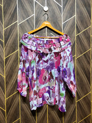 Western Top Chiffon (See Through) – 1XL Size (Chest: 23, Length: 28 )