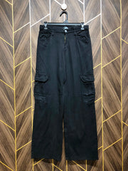 Women Wide Leg Cargo Jeans Small | Waist 28 | Length 38