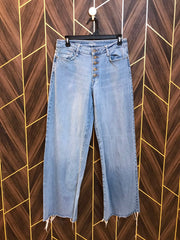 Women High Waist Wide Leg Jeans Medium | Waist 32  | Length 41
