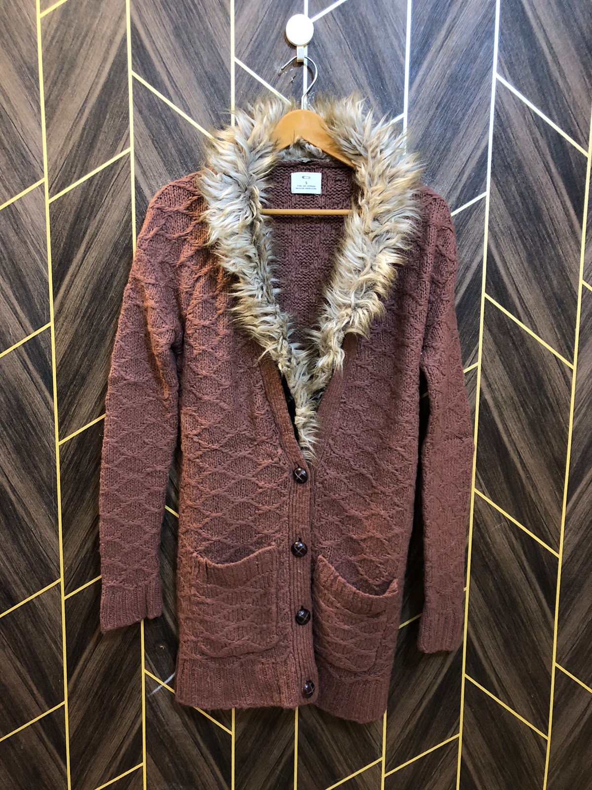 Women Wool Cardigan Sweater Small | Size | Chest 18 | Length 32