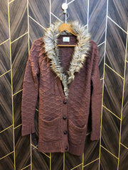 Women Wool Cardigan Sweater Small | Size | Chest 18 | Length 32