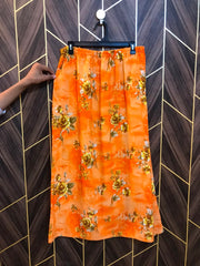 Women Chiffon Cord Set  baggy  | Shirt Chest 20 | Shirt Length 38 | Skirt Waist 32  | Skirt Length 37