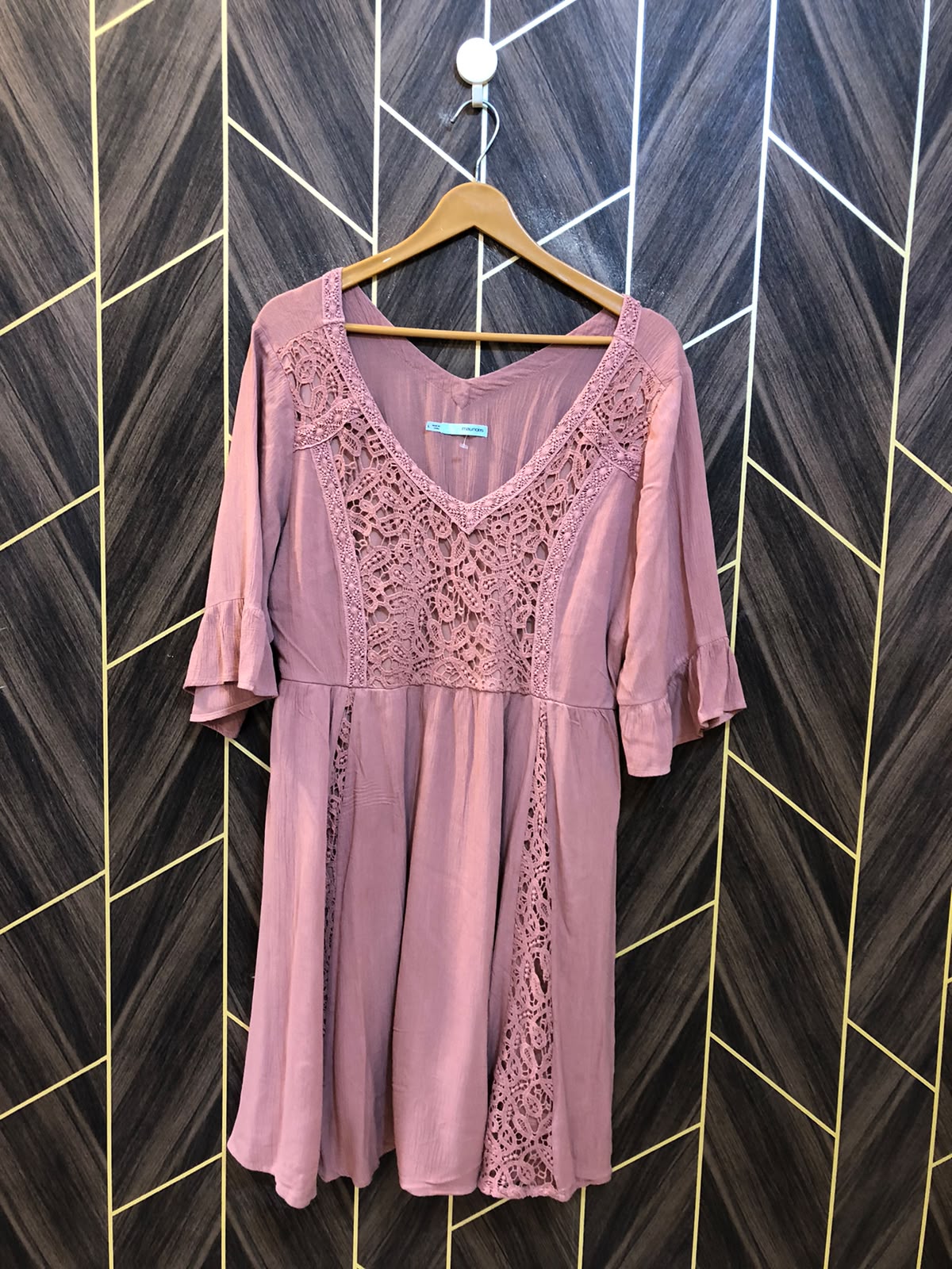 Women Long Shirt Linen Large | Chest 21 | Length 36