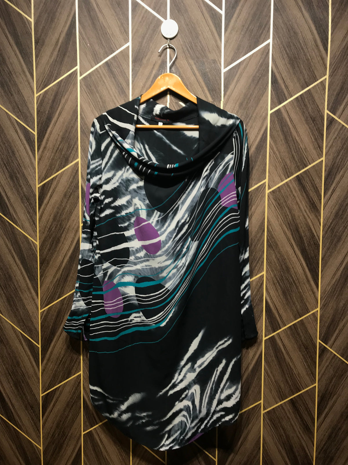 Western Top Medium Chest 19 Length 36 Chiffon See through