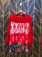 Women Long Shirt Chiffon X Large | Chest 22 | Length 33