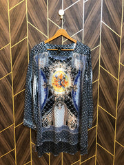 Western Top Chiffon (See Through) – 2XL Size (Chest: 24, Length: 35 )