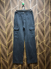 Women Wide Leg Cargo Jeans Medium Size High  Waist 28 Length 42