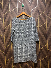 Women Long Shirt Linen Small | Chest 18 | Length 34