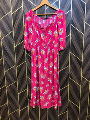 Western Long Maxi Chiffon Medium | Size | Chest 19 | Length 47