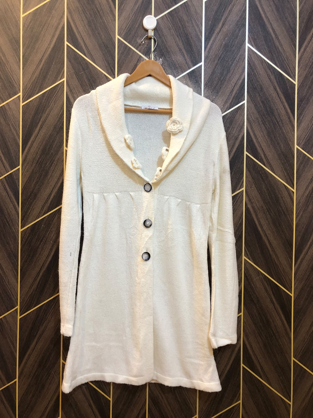 Women Wool Cardigan Sweater X Small | Size | Chest 17 | Length 34