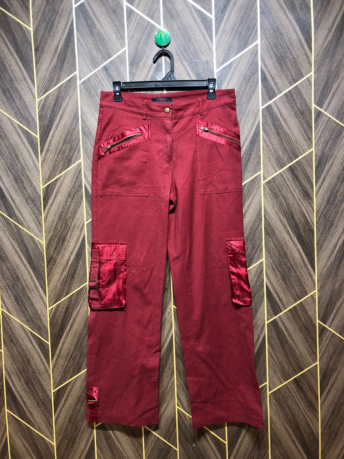 Women Wide Leg Cargo Minor defected Jeans X Large Size High Waist 32 Length 38