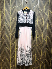 Western Long Maxi Chiffon Small | Size | Chest 18 | Length 53