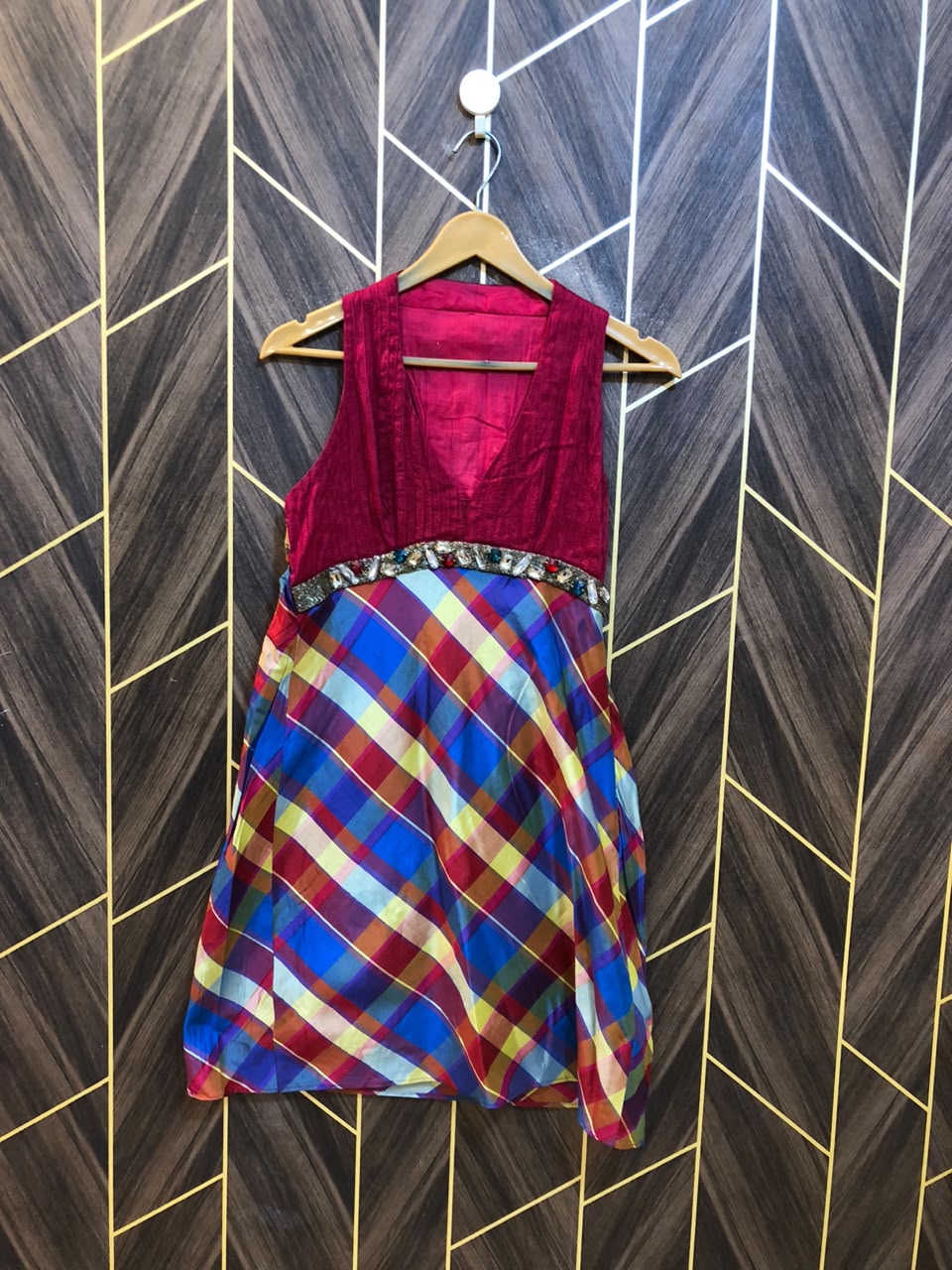 Mini Dress Silk Small Size Chest 18 Length 35