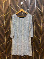 Women Long Shirt Chiffon Large | Chest 21 | Length 38