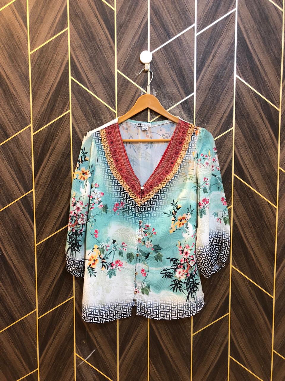 Western Top Chiffon – Small Size (Chest: 18, Length: 26 )