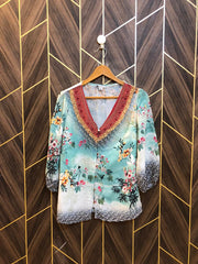 Western Top Chiffon – Small Size (Chest: 18, Length: 26 )