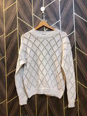 Women Crop Sweater Medium | Size | Chest 19 | Length 24