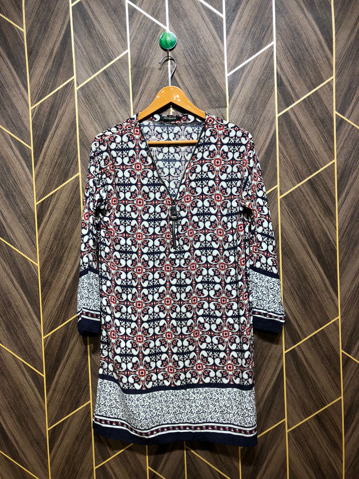 Women Long Shirt Linen Small | Chest 18 | Length 34