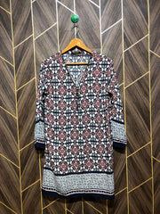 Women Long Shirt Linen Small | Chest 18 | Length 34