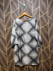 Women Long Shirt Silk Large | Chest 20 | Length 35