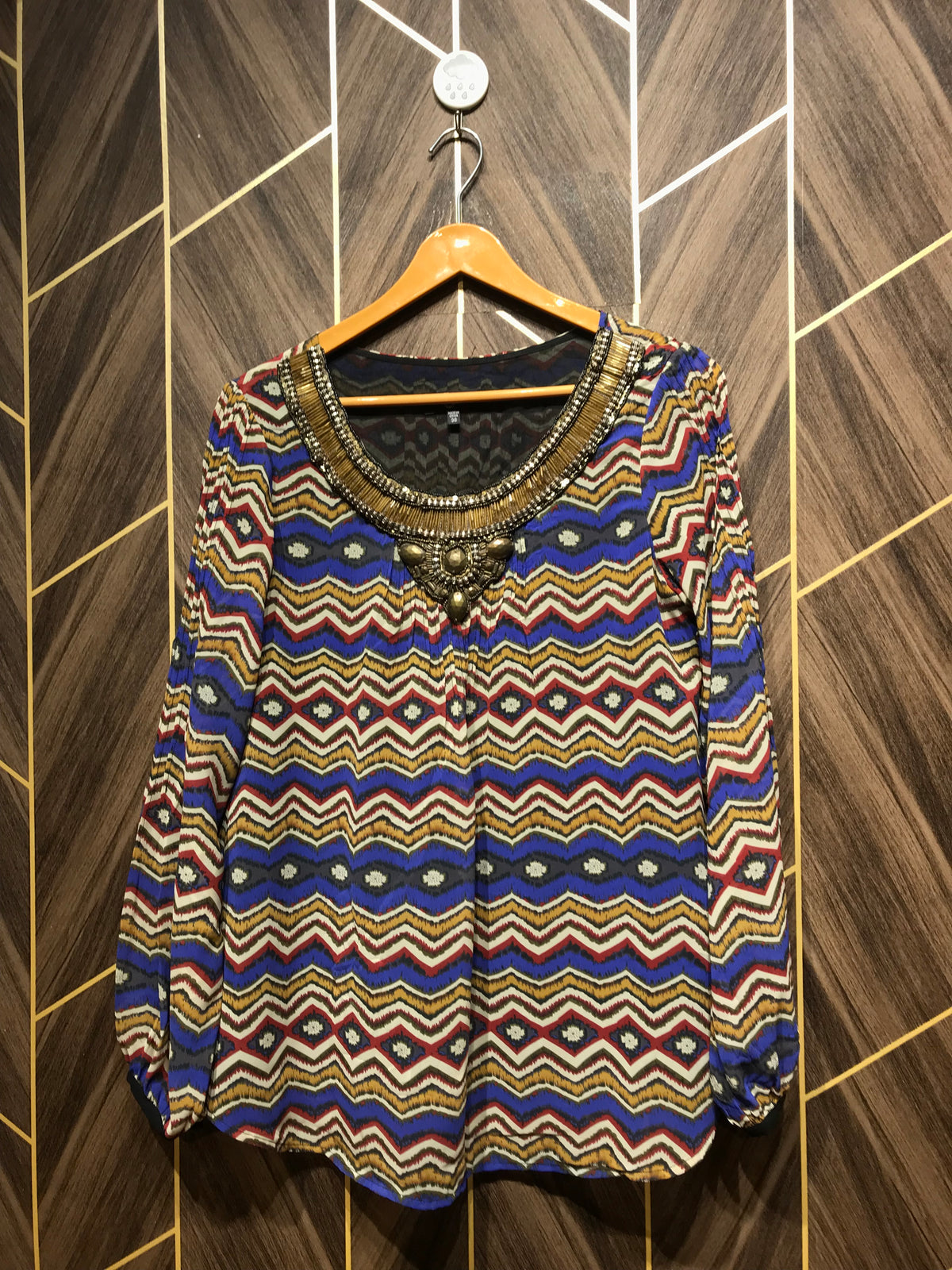 Western Top Medium Chest 19 Length 28 Chiffon See through