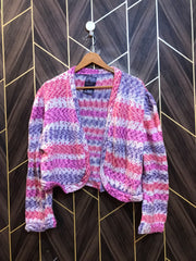 Women Crop Sweater Large | Size | Chest 21 | Length 19