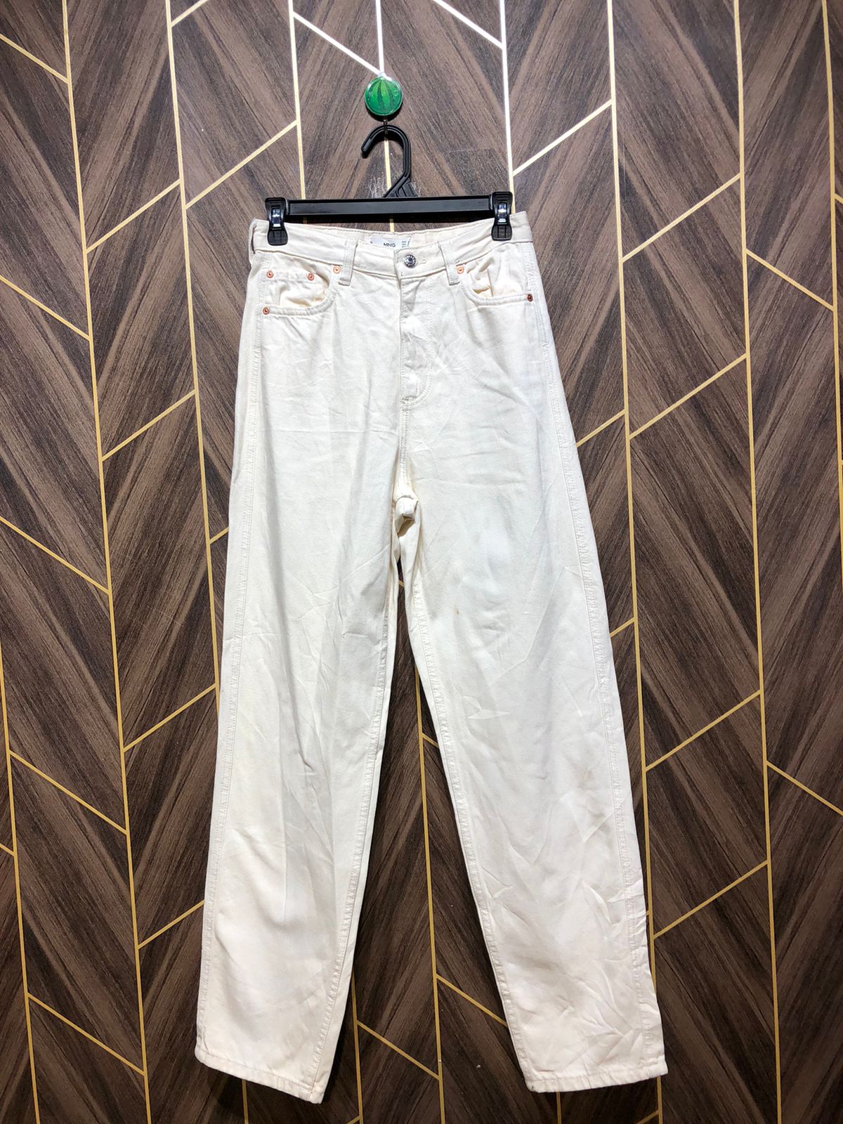 Women Wide Leg Jeans  Minor stain Small Size High Waist 26 Length 41