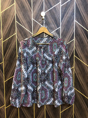 Western Top Chiffon (See Through) – Large Size (Chest: 20, Length: 25 )