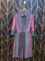 Women Long Shirt Linen 1XL | Chest 23 | Length 45
