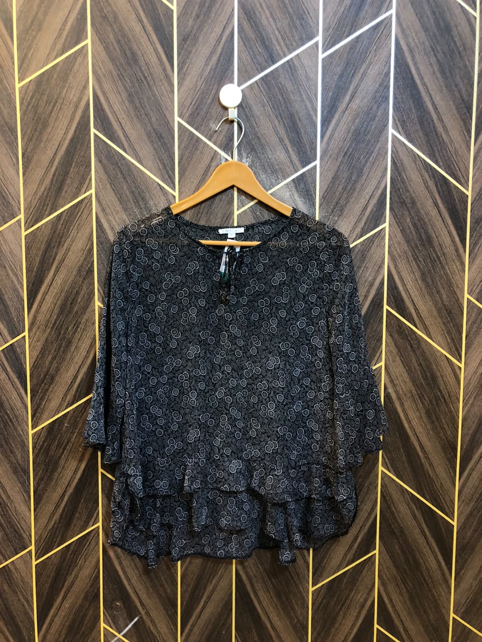 Western Top Chiffon (See Through) – Large Size (Chest: 20, Length: 25 )