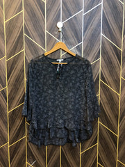 Western Top Chiffon (See Through) – Large Size (Chest: 20, Length: 25 )