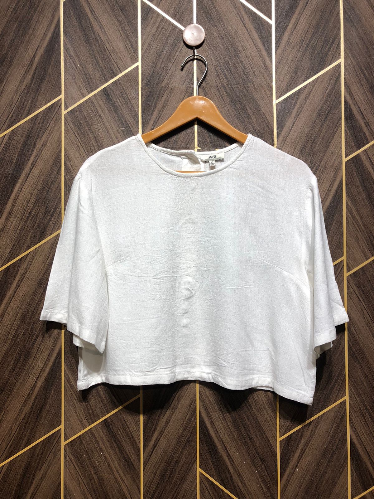 Trendy Linen CropTop Size Medium baggy