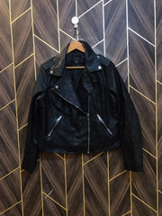 Women Leather Crop Jacket Medium | Size | Chest 19 | Length 21