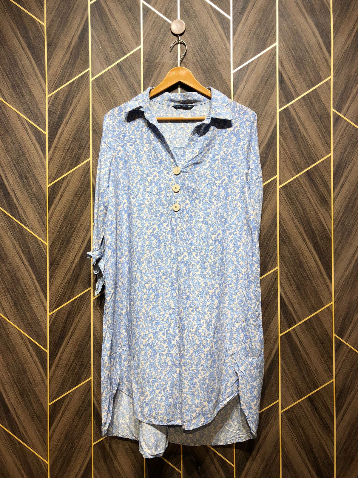 Long shirt  Linen – Large Size (Chest: 20, Length: 38)