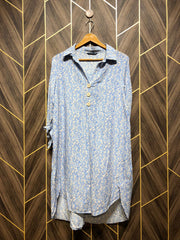 Long shirt  Linen – Large Size (Chest: 20, Length: 38)