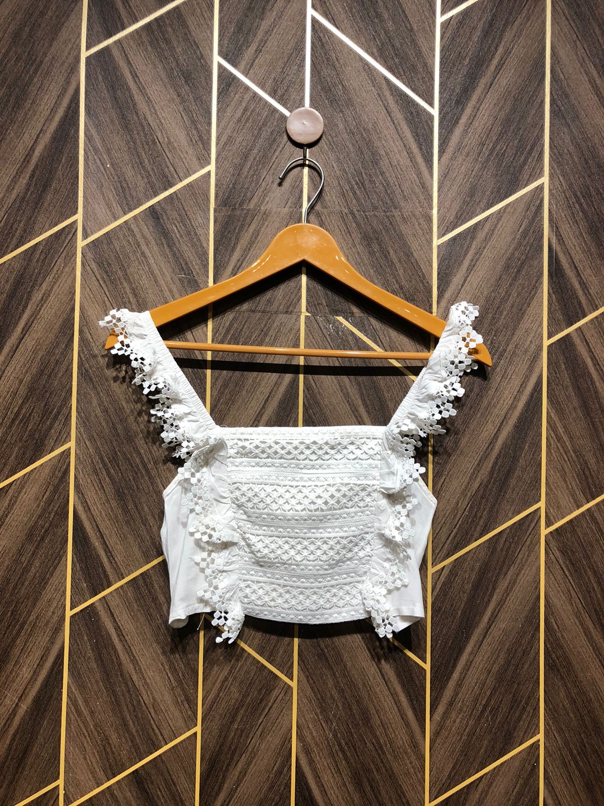 Trendy  net  Linen CropTop Size X Small