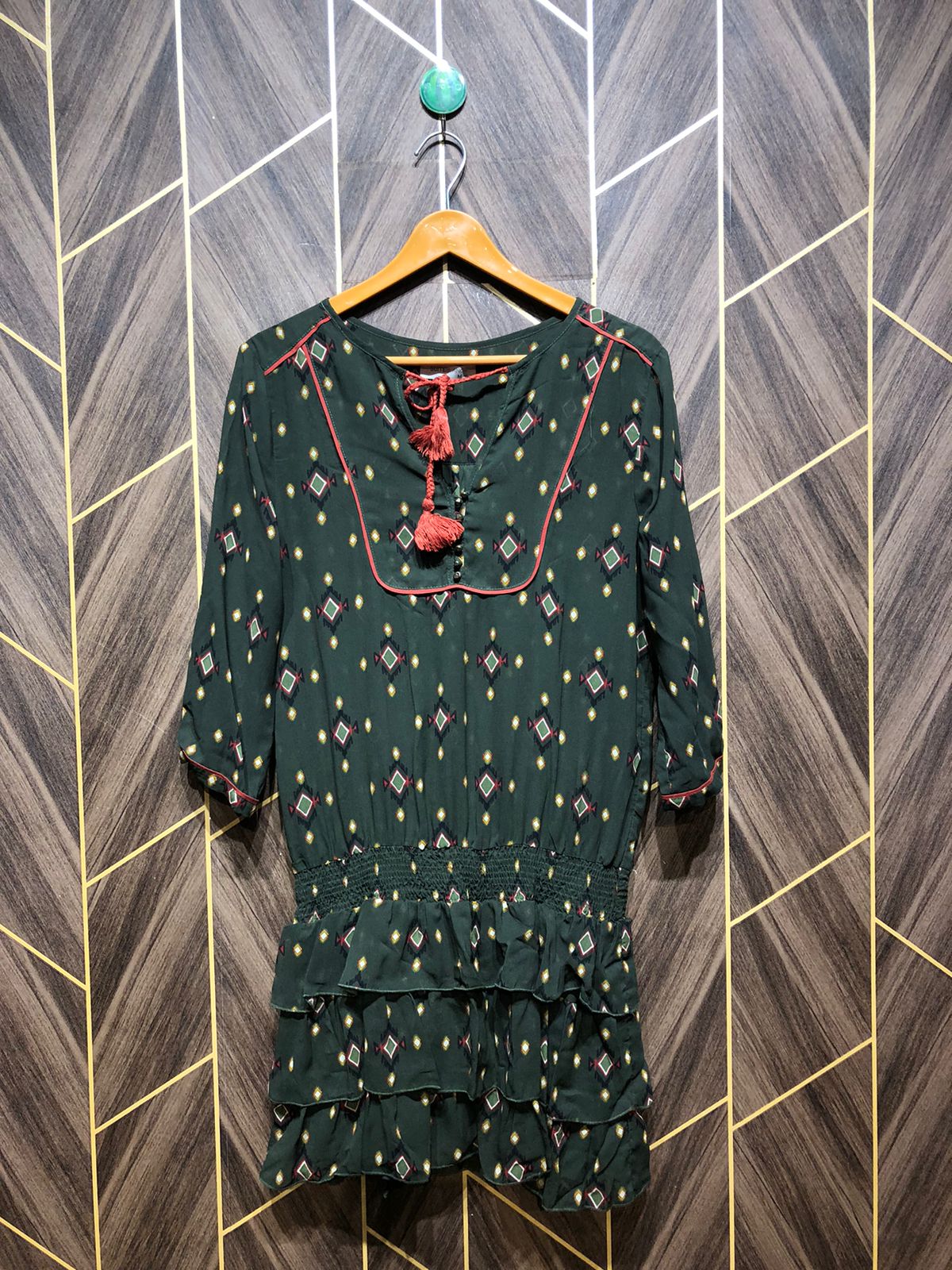 Women Long Shirt Chiffon See Through Medium | Chest 19 | Length 35