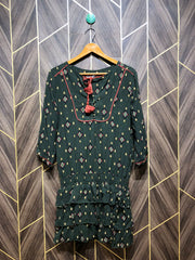 Women Long Shirt Chiffon See Through Medium | Chest 19 | Length 35