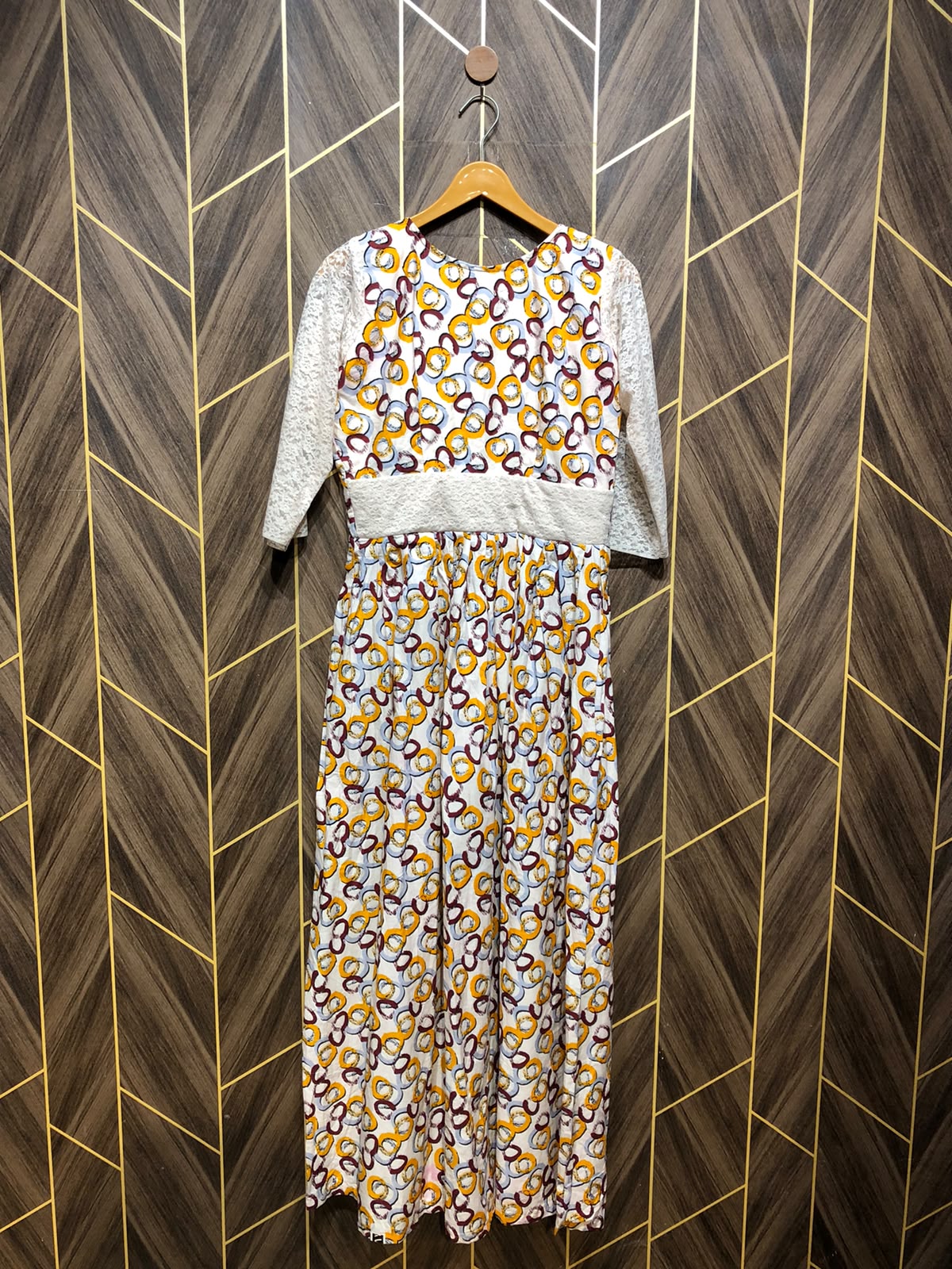 Western Long Maxi Cotton Small | Size | Chest 18 | Length 56