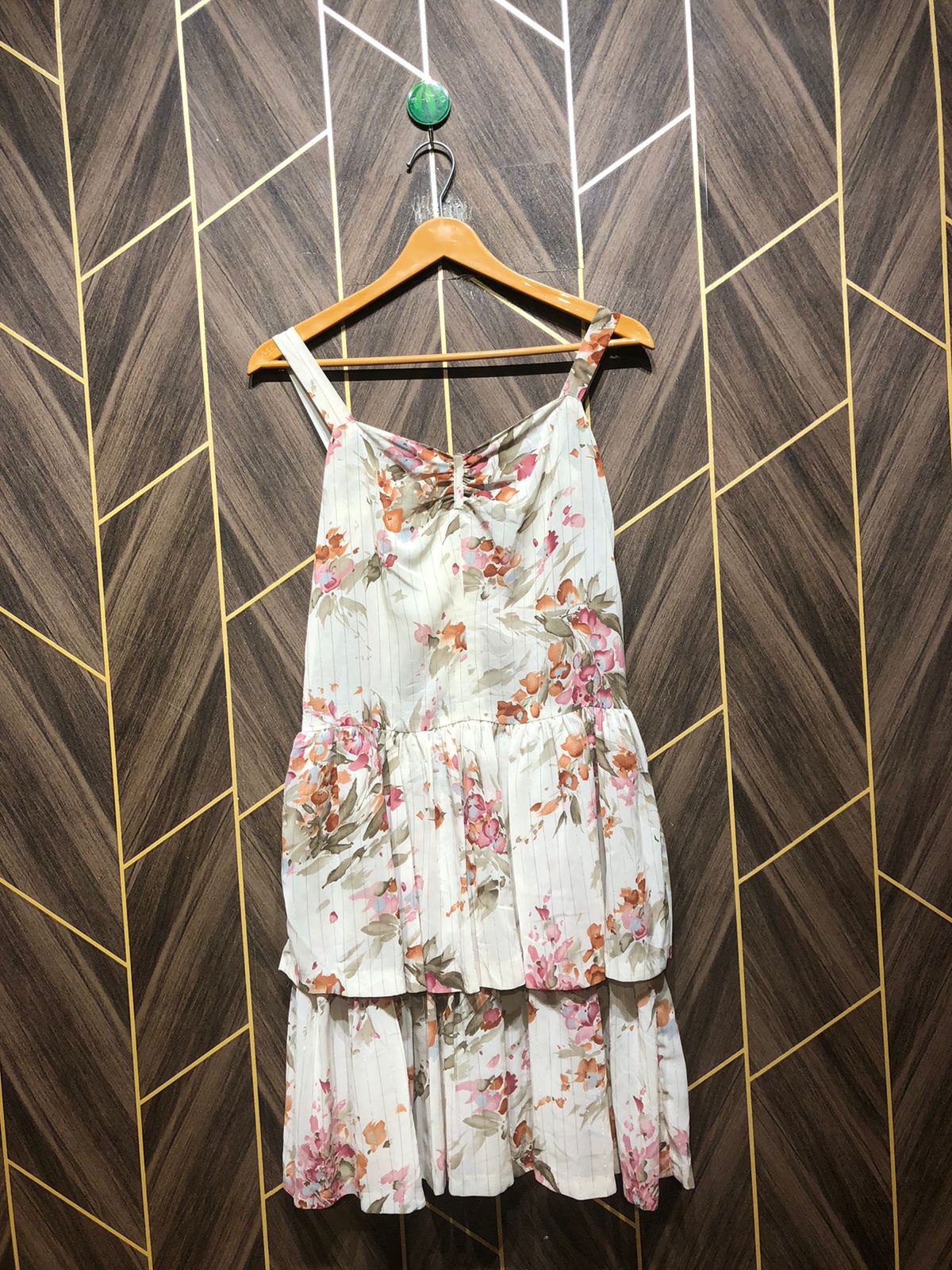 Mini Dress Chiffon See Through Small Size Chest 18 Length 36