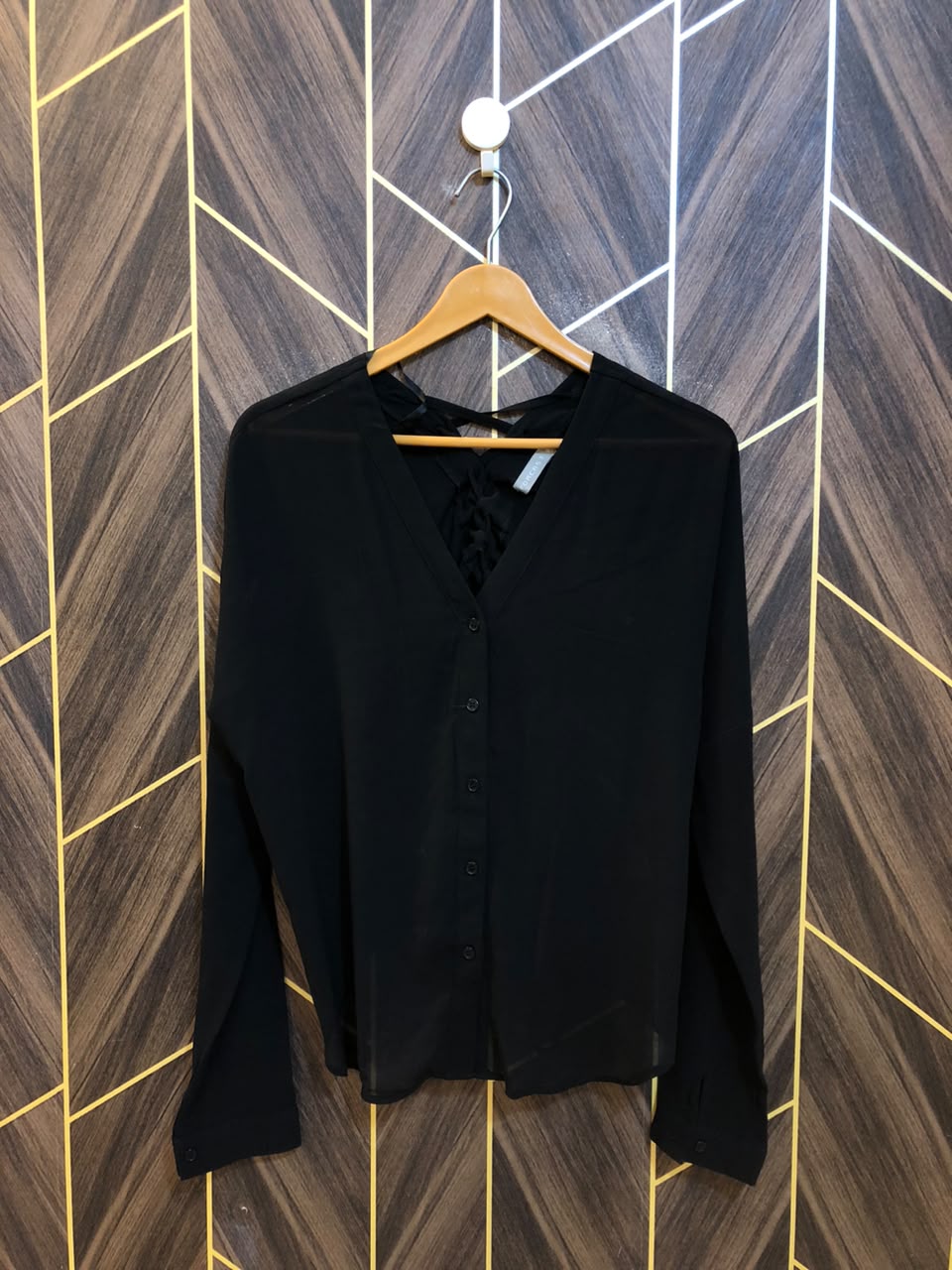 Western Top Chiffon (See Through) back less– Large Size (Chest: 20, Length: 24 )