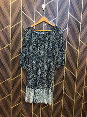 Women Long Shirt Linen Small | Chest 18 | Length 46