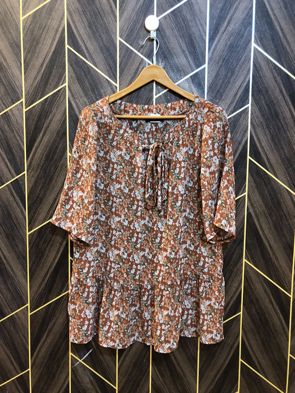Western Top Chiffon – X-Large Size (Chest: 22, Length: 29 )
