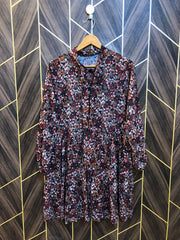 Women Long Shirt Chiffon See Through Medium | Chest 19 | Length 35