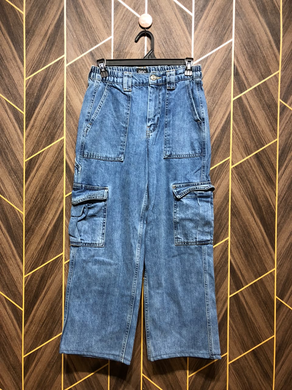 Women Wide Leg Cargo Jeans 1XL | Waist 38 | Length 35