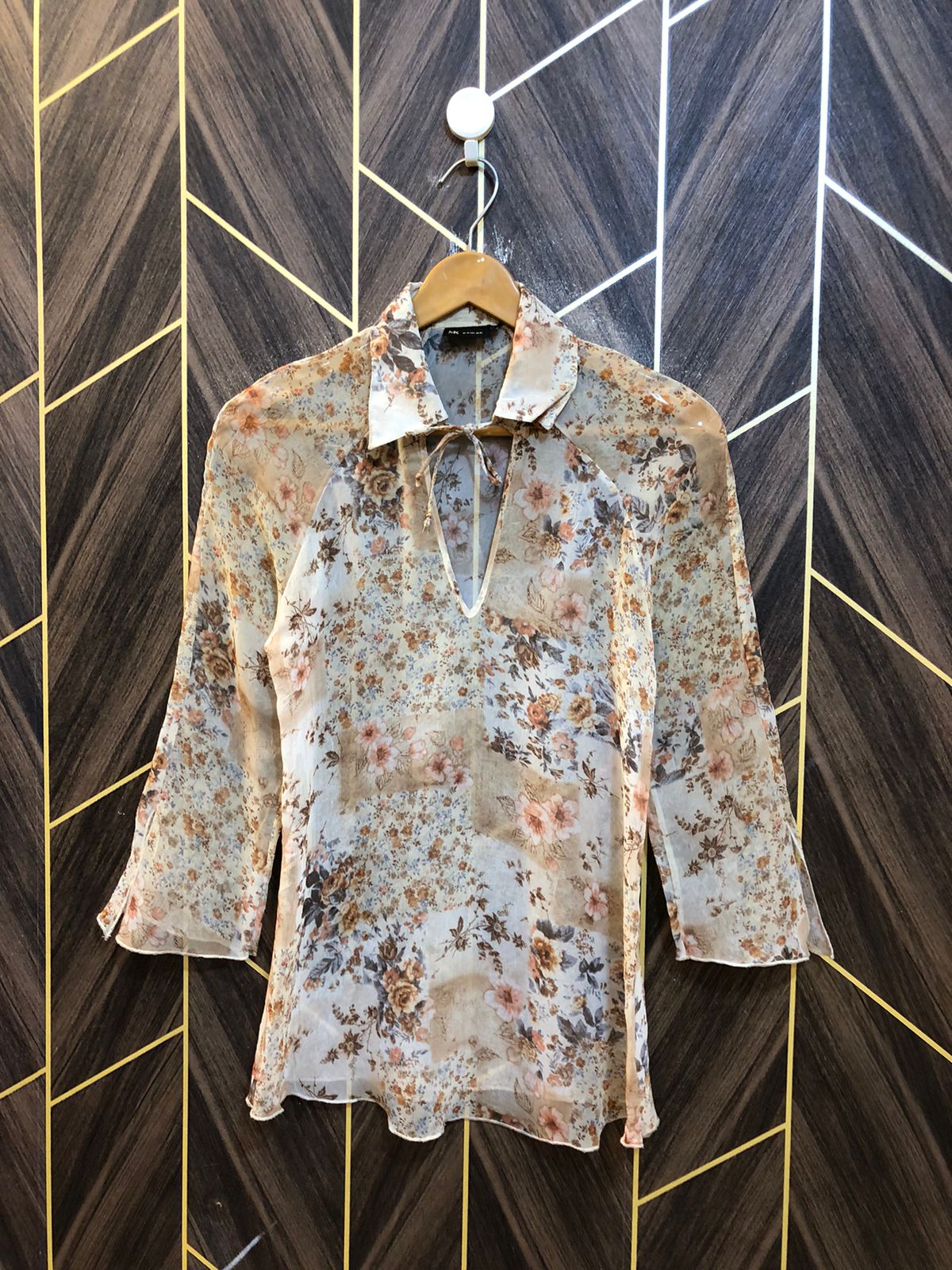 Western Top Chiffon (See Through) – X-Small Size (Chest: 17, Length: 27 )
