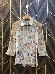 Western Top Chiffon (See Through) – X-Small Size (Chest: 17, Length: 27 )